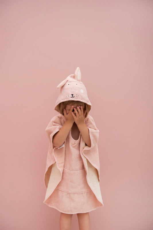 Hooded Bathing Poncho for Kids - Mrs. Rabbit