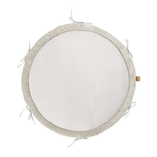 Baby Nest & Play Mat With Crib Bumper Braid - Ecru