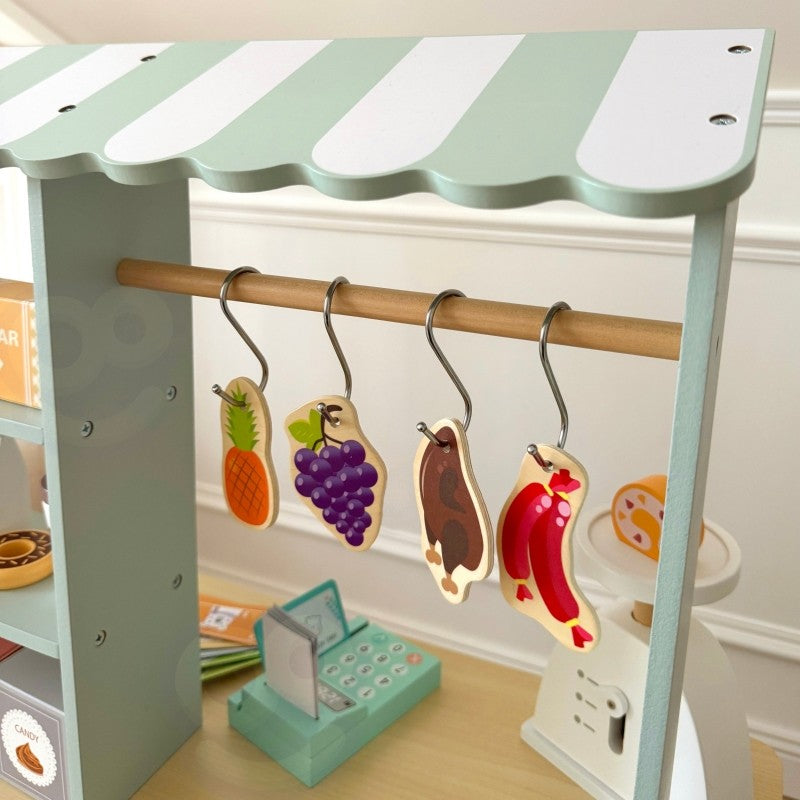 Large Multifunctional Wooden Food Truck Stand, 73 pcs