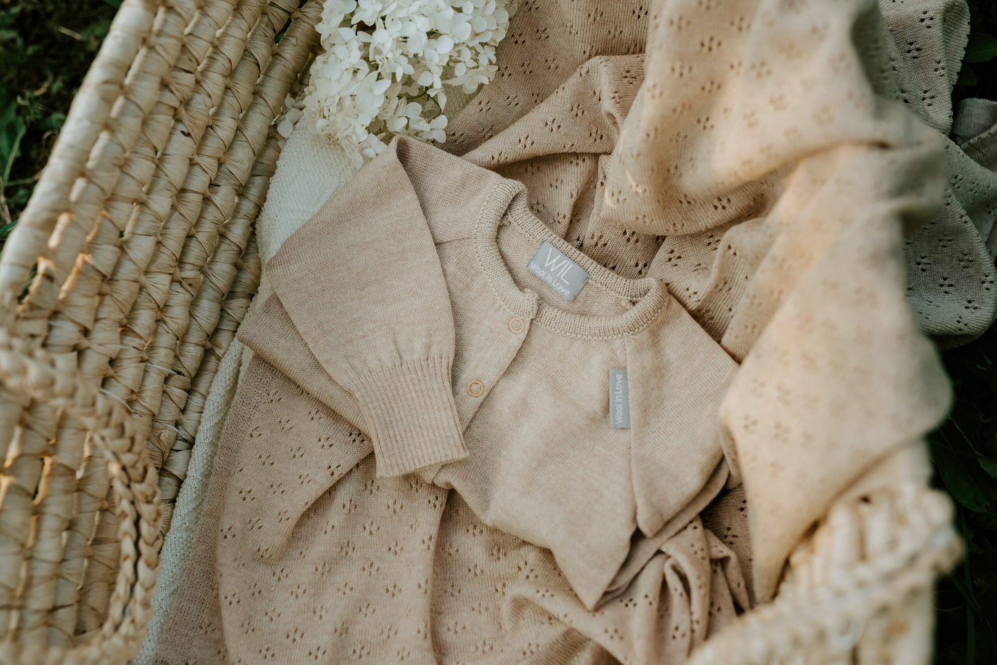 Merino wool baby blanket LOVE