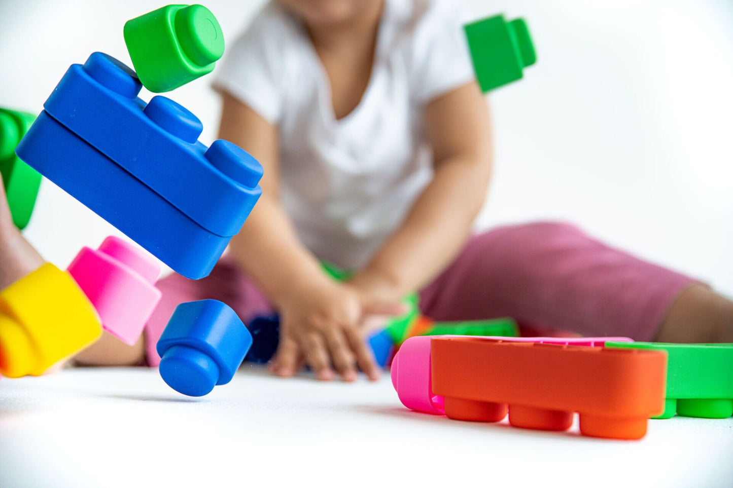 Soft Blocks Set With Wheels - 21 pcs 