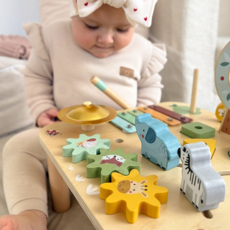 Wooden Educational Table Musical Sensory Maze 5in1